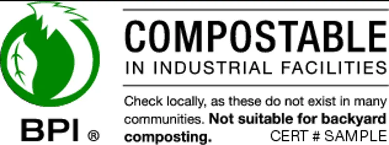 BPI certified compostable logo