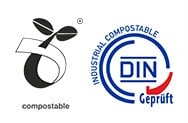 DIN Geprueft and seedling compostable certificate